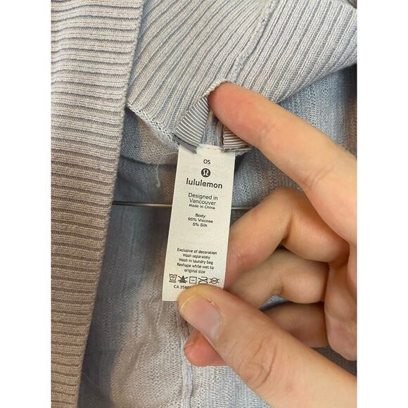 Lululemon Stillness Wrap W9BG5S Silver Fox - Picture 4 of 5